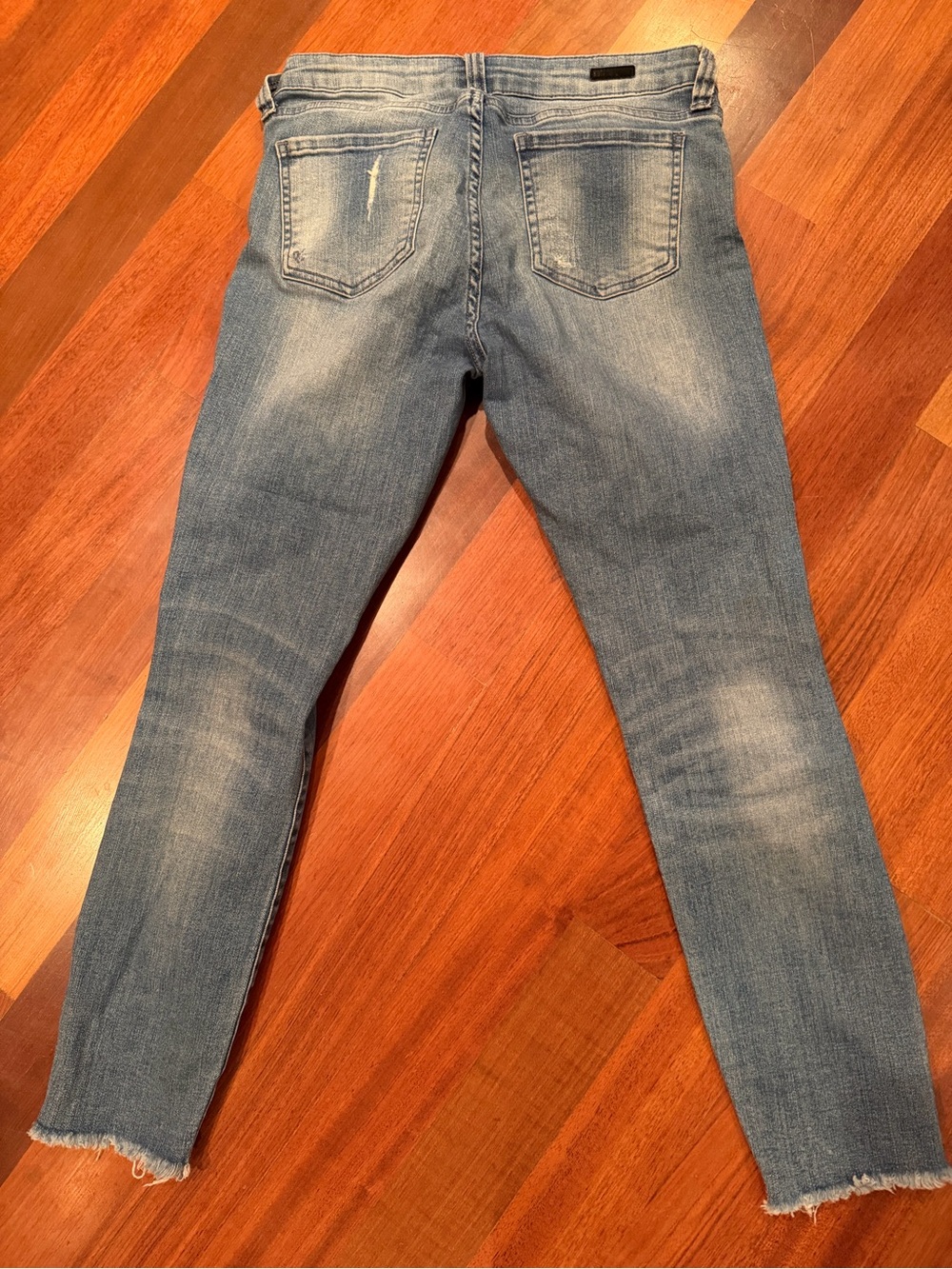 KUT Connie Skinny Crop Blue Distressed Women's Skinny Jeans Size 6 - Picture 7 of 7
